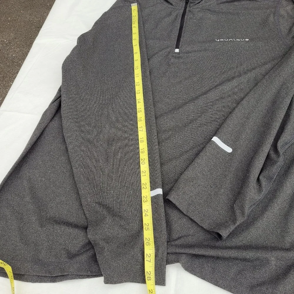 Younique 1/4 Zip Pullover Jacket Thermal Layer Men's 2XL Gray - Picture 12 of 13